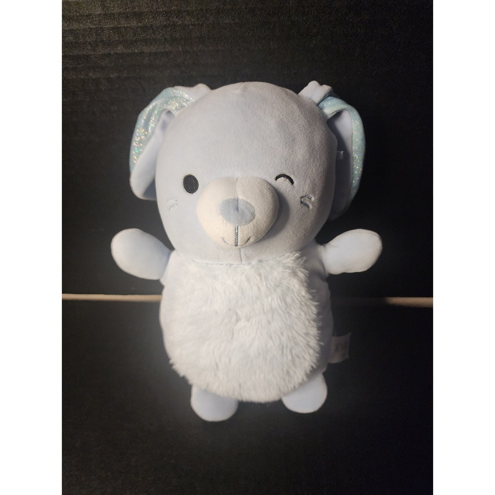 Squishmallows Hug Mees Blue Bunny 12" Winking Plush Iridescent Ears Fuzzy Belly